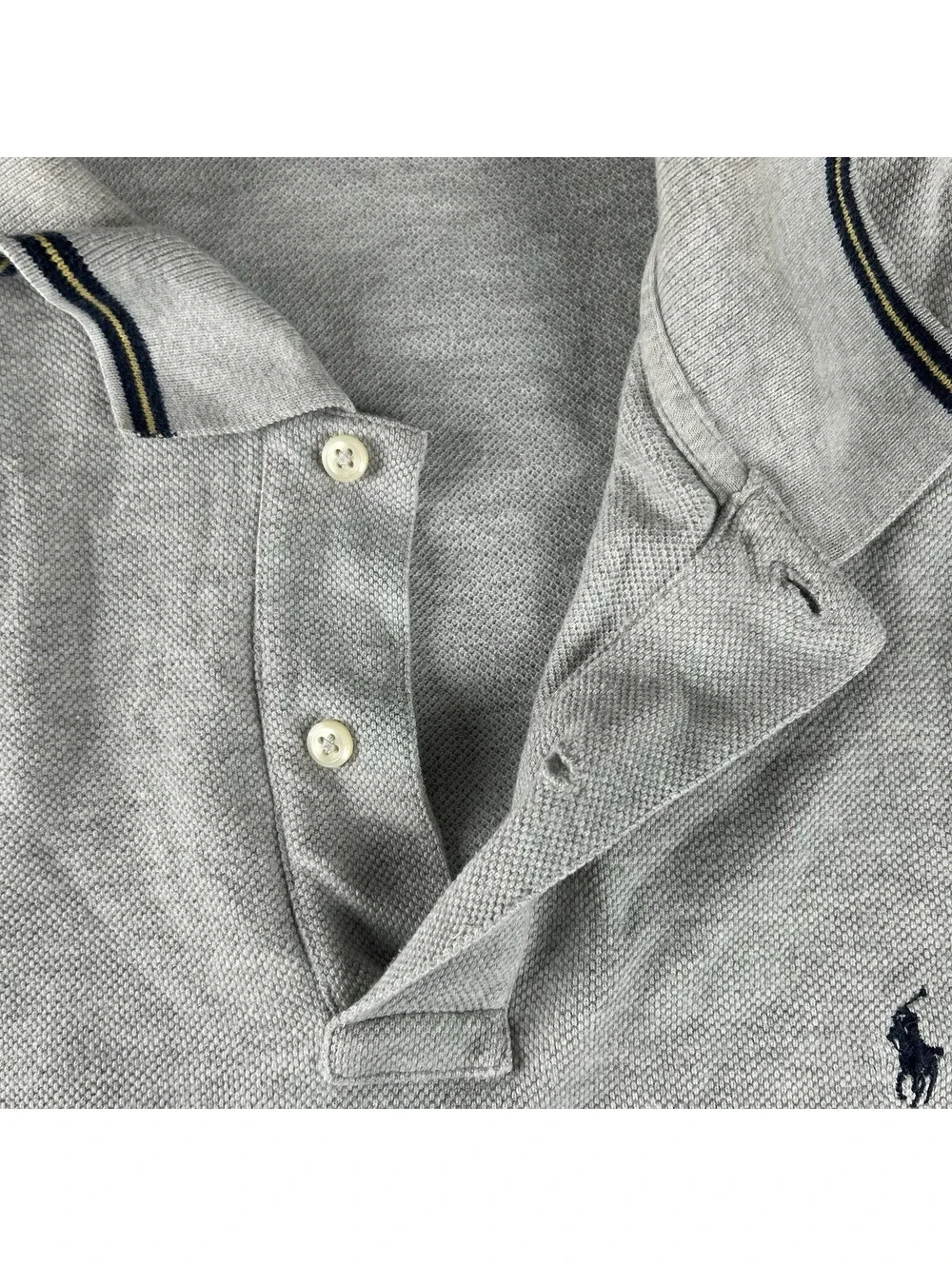 Ralph Lauren Shirt Polo Gray Long Sleeve Mens Size XXL